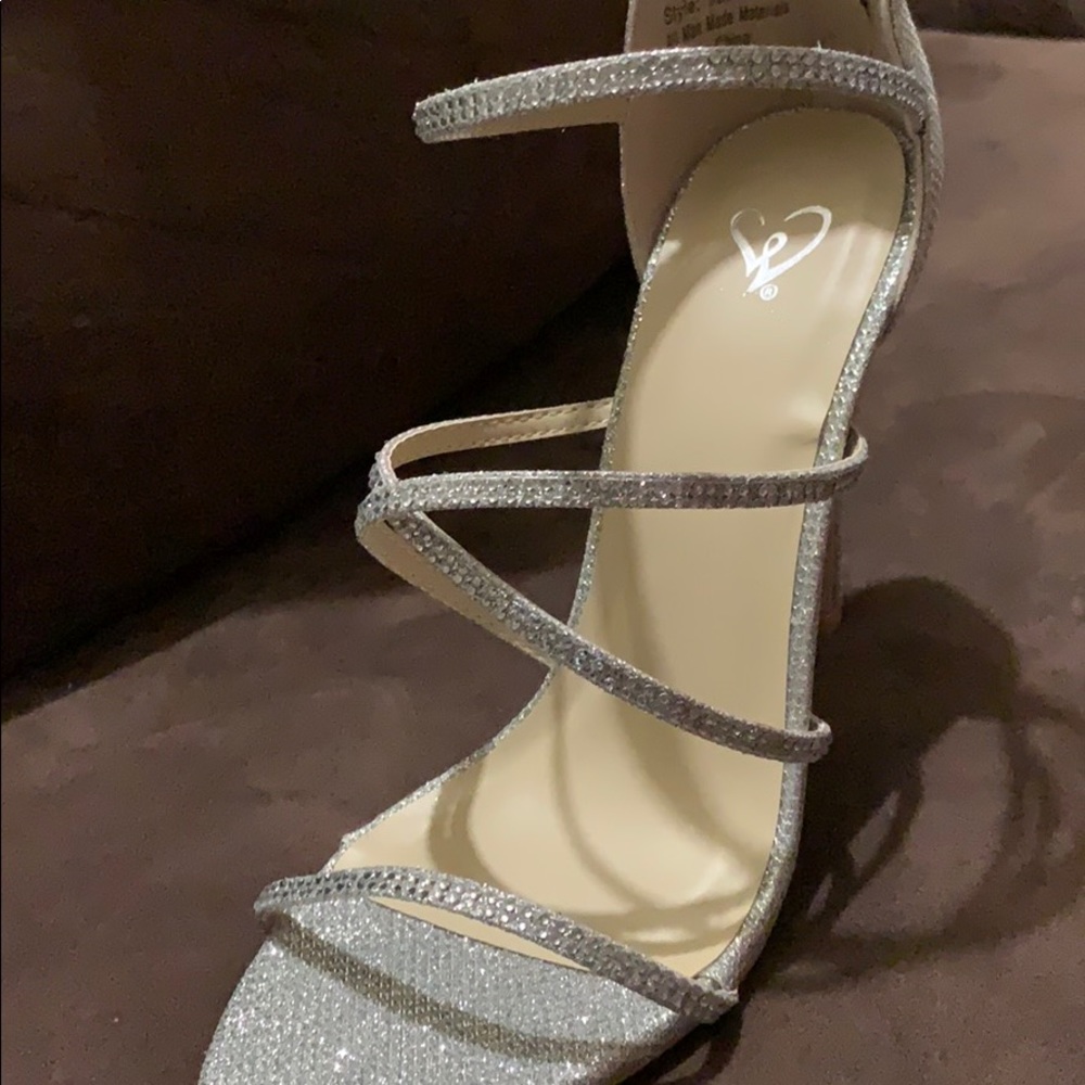 Sliver Rhinestone Heels